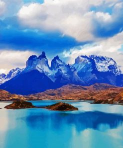 Torres Del Paine Chile paint by number