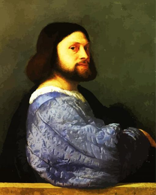 A Man With A Quilted Sleeve By Tiziano Paint By Number