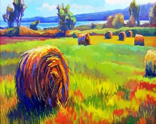 Hay Bales Arts Paint By Number