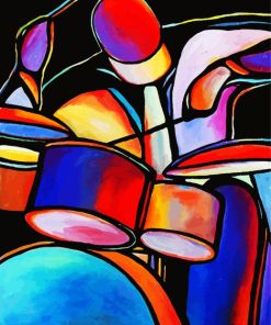 Abstract Drums Paint By Number