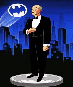 Alfred Pennyworth And Batman Sign Paint By Number