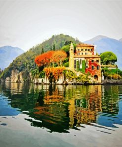 Balbianello Villa Water Reflection Paint By Number