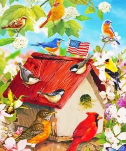 Blossom Housebirds Paint By Number