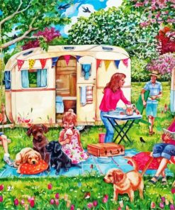 Caravans Picnic Paint By Number