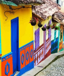 Cartagena Colorful Houses Paint By Number