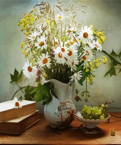 Chamomile Vase Still Life Paint By Number