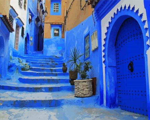 Chefchaouen City Paint By Number