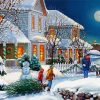 Christmas Snow Countryside Paint By Number