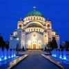 Church Temple Of Saint Sava Serbia Paint By Number