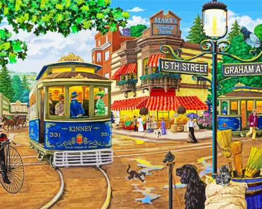 City Train Paint By Number