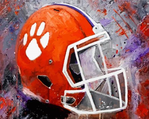 Clemson Tigers Football Helmet Paint By Number