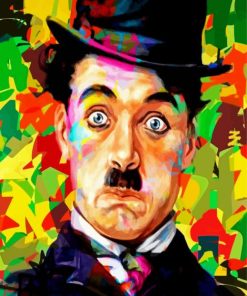 Colorful Charlie Chaplin Paint By Number