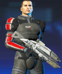 Commander Shepard Mass Effect Game Paint By Number