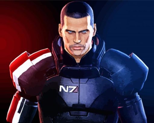 Commander Shepard Paint By Number