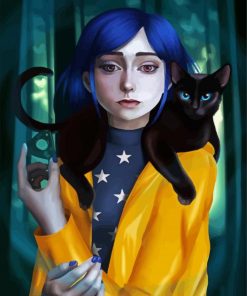 Coraline And Black Cat Paint By Number