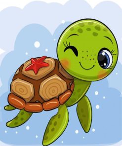 Cute little Tortoise Paint By Number