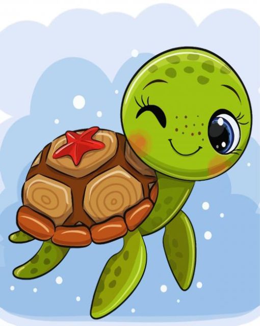 Cute little Tortoise Paint By Number