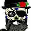 Day Of The Dead Pirate Skull With Beard Paint By Number