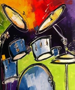 Drums Musical Instrument Paint By Number