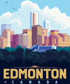 Edmonton City Poster Paint By Number