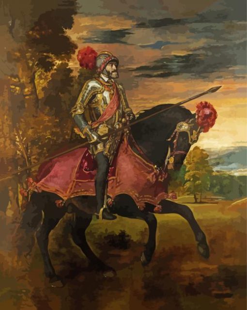 Equestrian Portrait Of Charles V Paint By Number