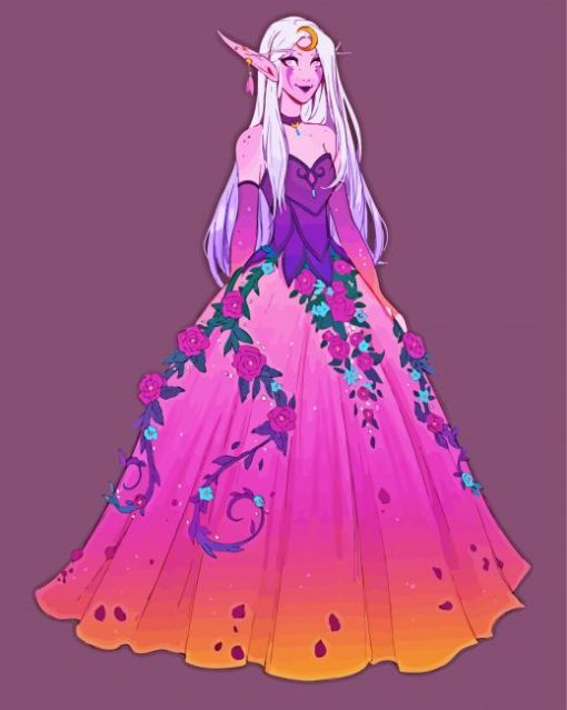 Fairy Girl With Ball Gown Paint By Number