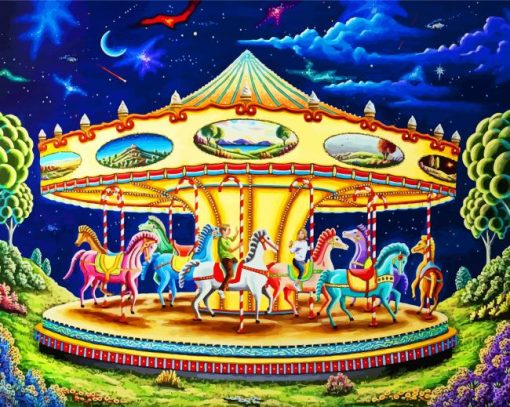 Fantasy Dreamy Carousel Paint By Number