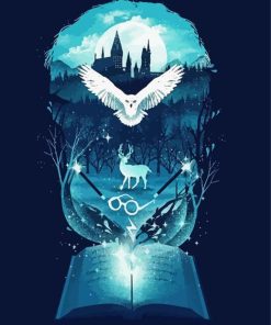 Fantasy Hedwig Owl Harry Potter Paint By Number