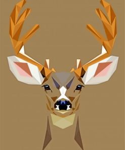 Geometrical Deer illustration Paint By Number