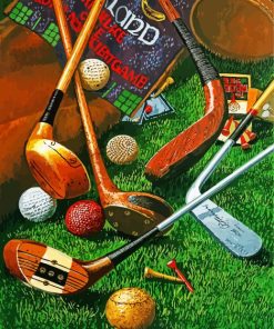 Golf Equipment - Paint By NumbersGolf Equipment Paint By Number