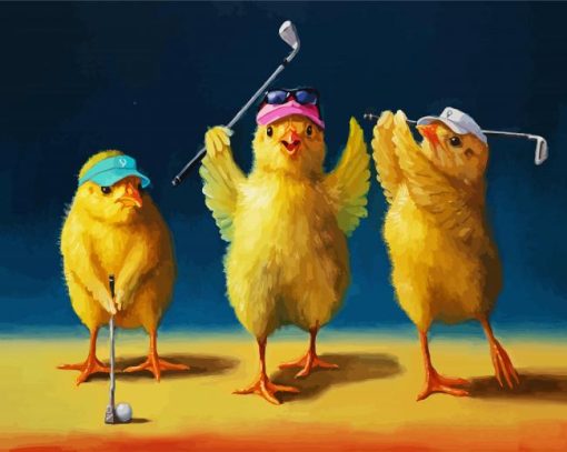 Golfers Chicks Paint By Number