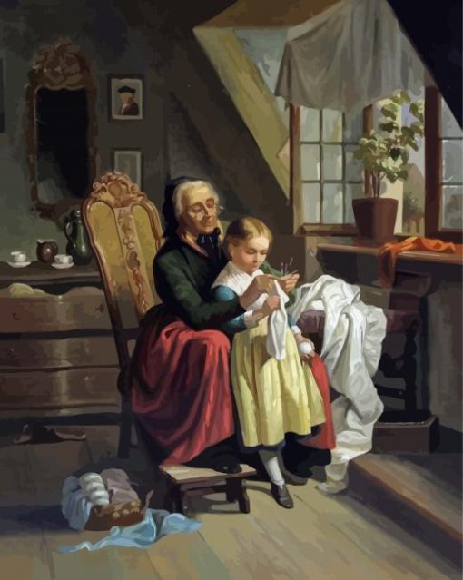 Grandpa And Granddaughther Paint By Number
