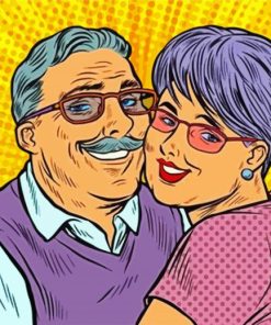 Grandparents Pop Art Paint By Numbe