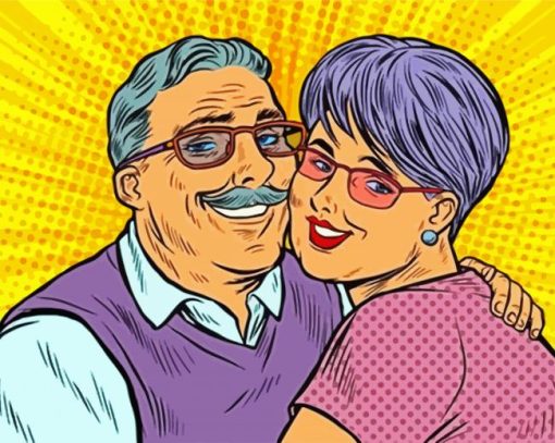 Grandparents Pop Art Paint By Numbe