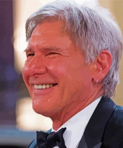 Harrison Ford Smiling Paint By Number