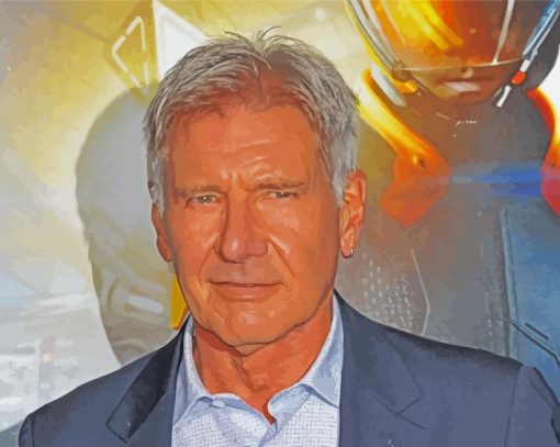 American Actor Harrison Ford Paint By Number