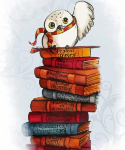 Hedwig On Books Paint By Number