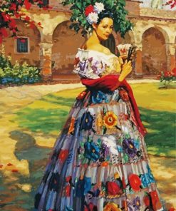 Lady In A Dress Paint By Number