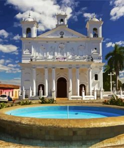 Iglesia Santa Lucía Suchitoto El Salvador paint by number