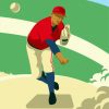 Illustration Baseball Pitcher Paint By Number