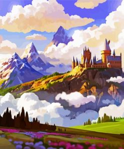 Illustration Hogwarts Castle Paint By Number