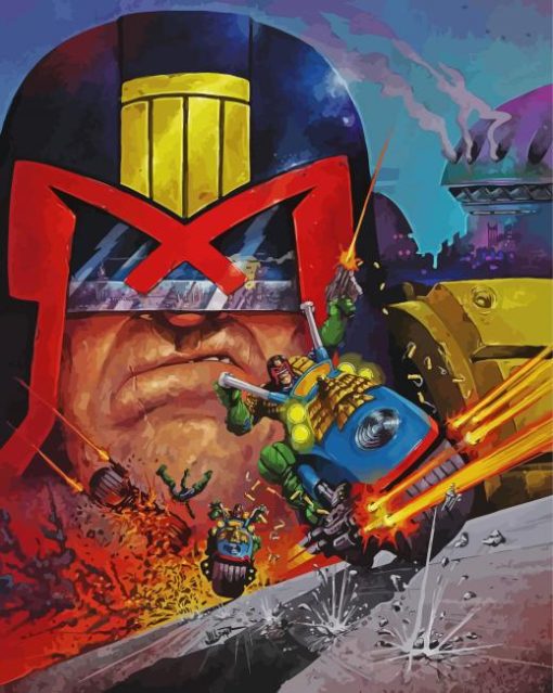 Judge Dredd Animation Paint By Number