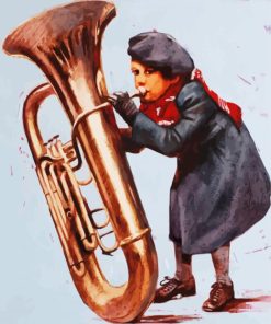 Little Trumpet Player Paint By Number