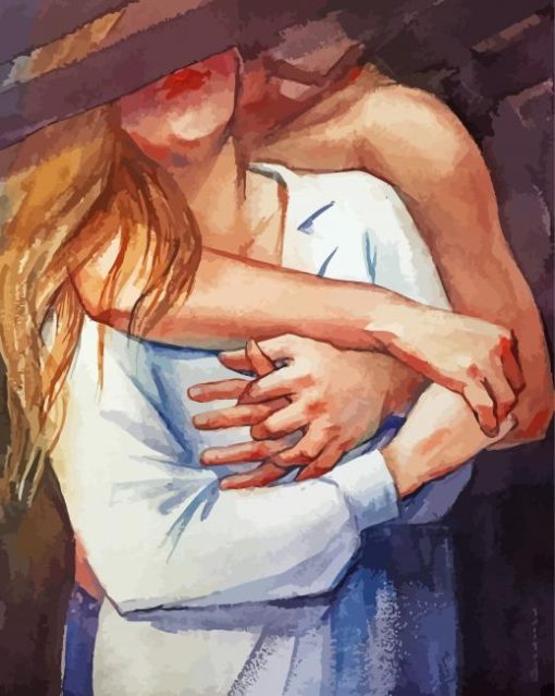 Lovers Hug Paint By Number