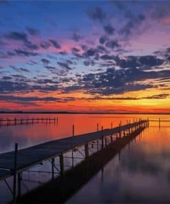 Madison Lake Mendota At Sunset Paint By Number