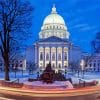 Madison Wisconsin State Capitol Building Paint By Number