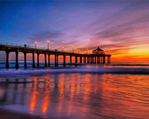 Malibu Beach Jetty Paint By Number