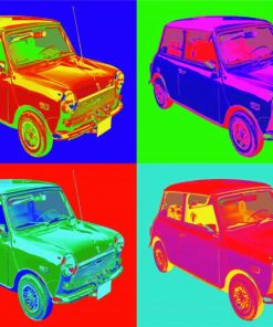 Mini Cooper Cars Pop Art Paint By Number