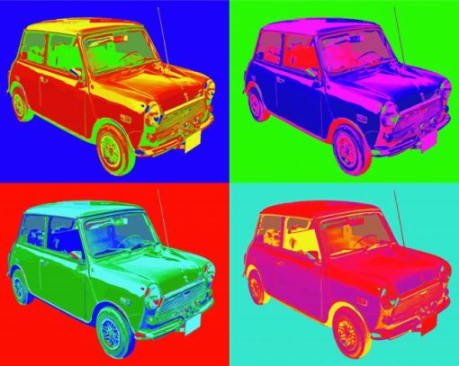 Mini Cooper Cars Pop Art Paint By Number