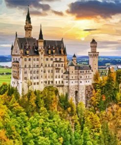 Neuschwanstein Castle In Bavaria Germany Paint By Number